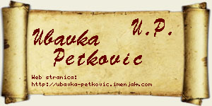 Ubavka Petković vizit kartica